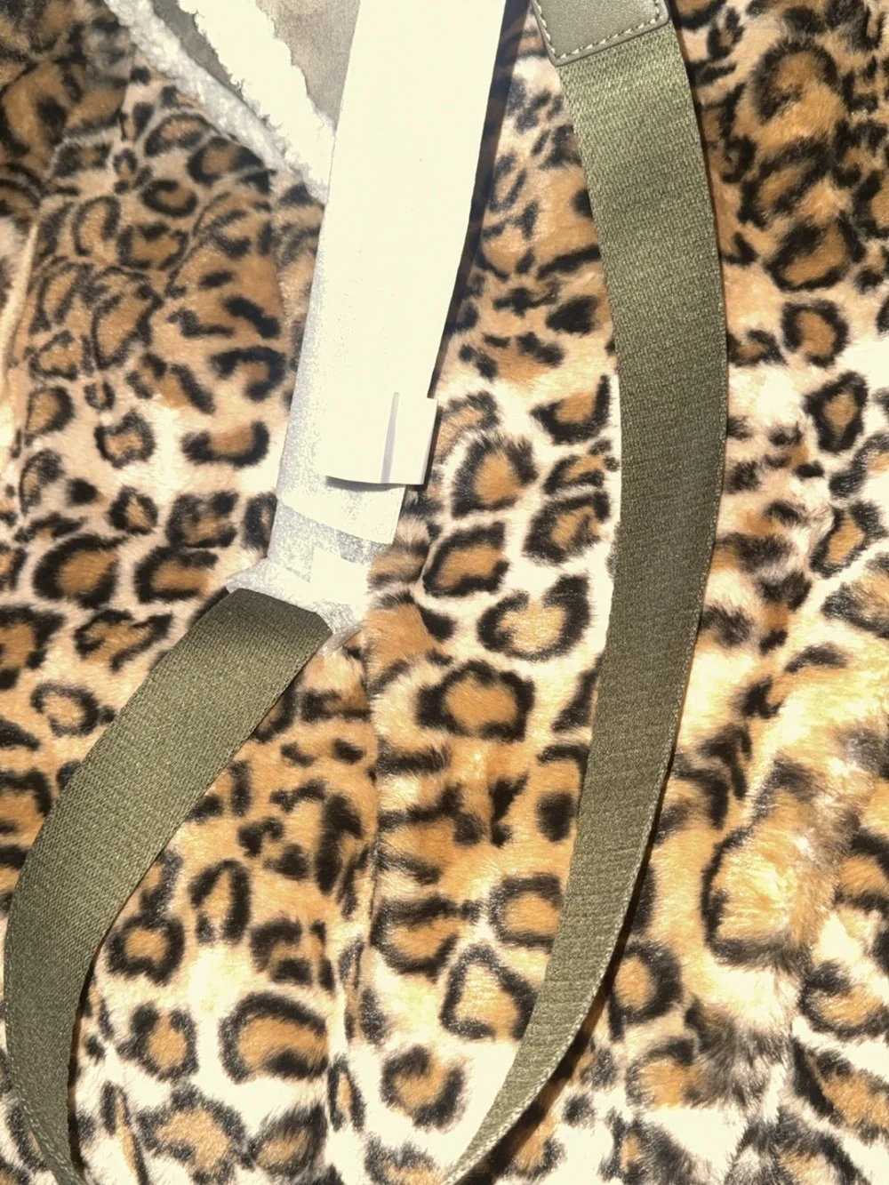 Michael Kors Olive Green Suede Tote with Sherpa Trim Brand New w/tags!